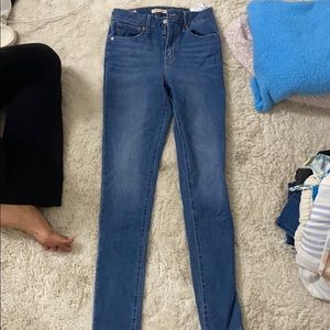 High rise skinny jeans